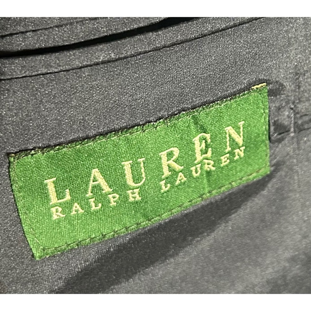 Lauren Ralph Lauren Mens 46L Navy Blue 100% Wool Suit Jacket Blazer Gold Button - Picture 5 of 14